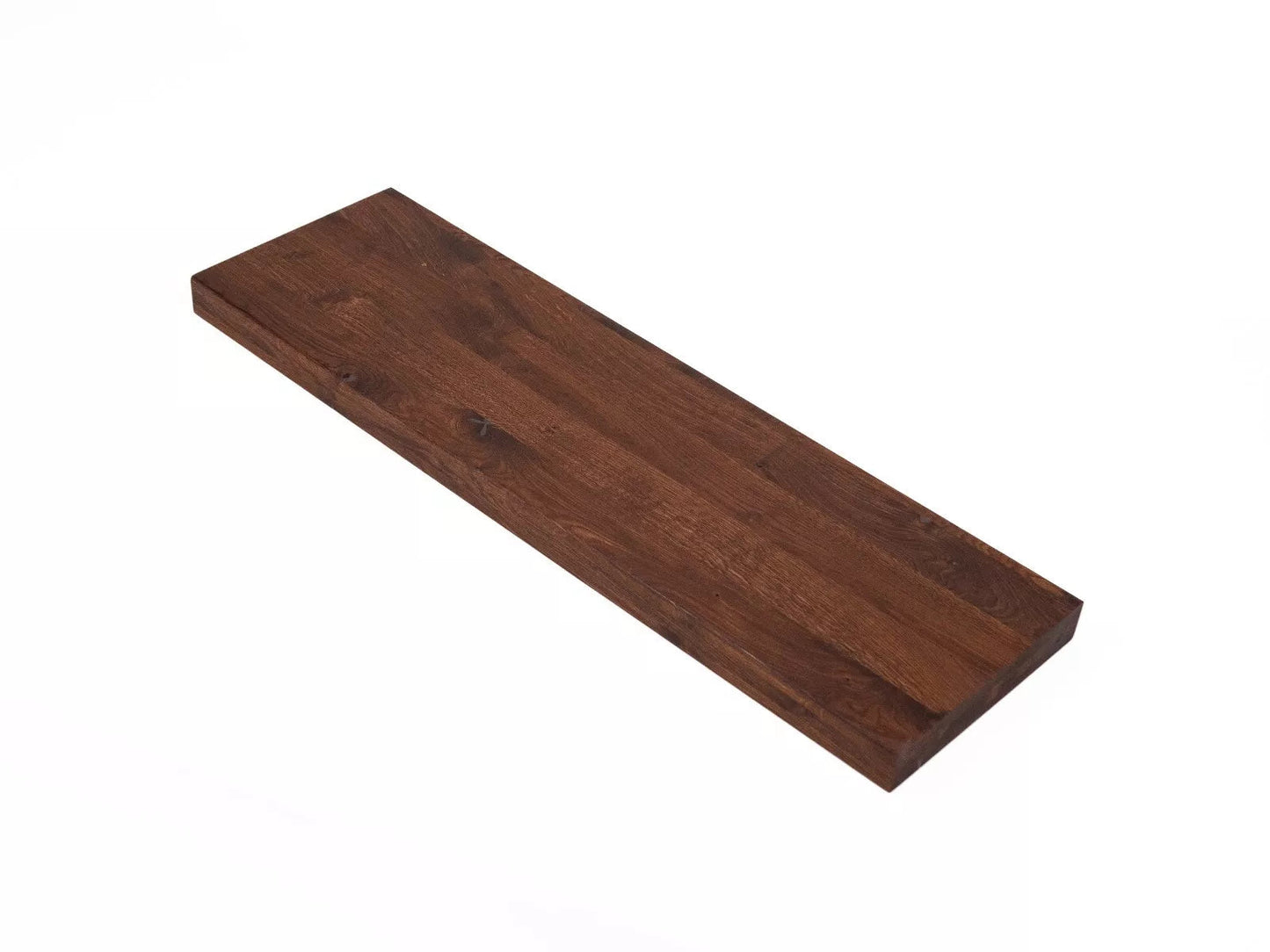 Shelf Stair tread Riser Windowsill Smoked Oak Rustic, full stave lamellas, 52 mm, 3-layer, Natural oil