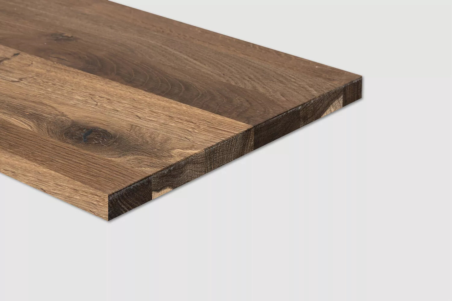 Plaukts, trepju pakāpiens, pretpakāpiens, palodze, Kūpināts Ozols, Rustic, pilnas lameles, 26 mm, eļļots ar cietā vaska eļļu tonī Dabīgi balts