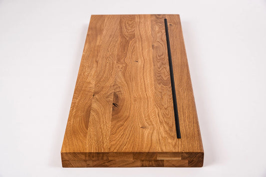 Trepju pakāpiens Ozols Rustic, pilnas lameles, 40 mm, 2-kārt, eļļots ar bezkrāsas cietā vaska eļļu, ar pretslīdes gumiju