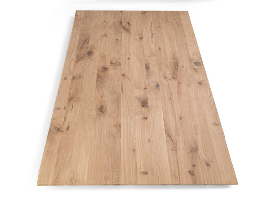 Taisnstūra virsma Ozols Rustic, pilnas lameles, 52 mm, 3-kārt, eļļots ar cietā vaska eļļu tonī Dabīgi balts