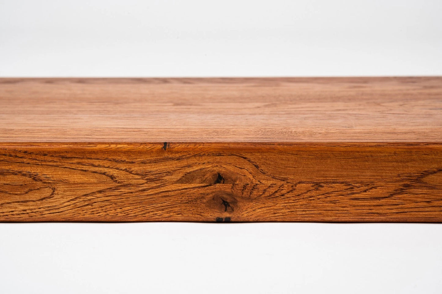 Shelf Stair tread Riser Windowsill Oak Rustic, full stave lamellas, 40 mm, 2-layer, Cherry oil