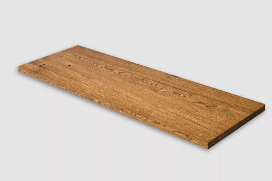 Plaukts, trepju pakāpiens, pretpakāpiens, palodze, Ozols Rustic, pilnas lameles, 20 mm, eļļots tonī Antique,