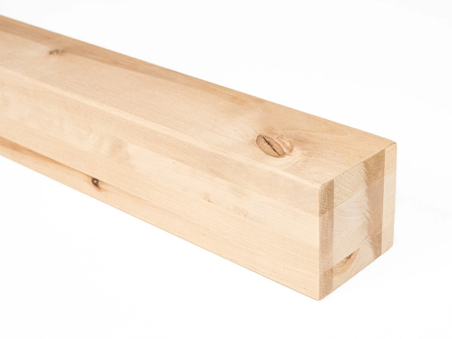 Līmētās bērza koka brusas Rustic 100x100 mm bez virsmas apstrādes