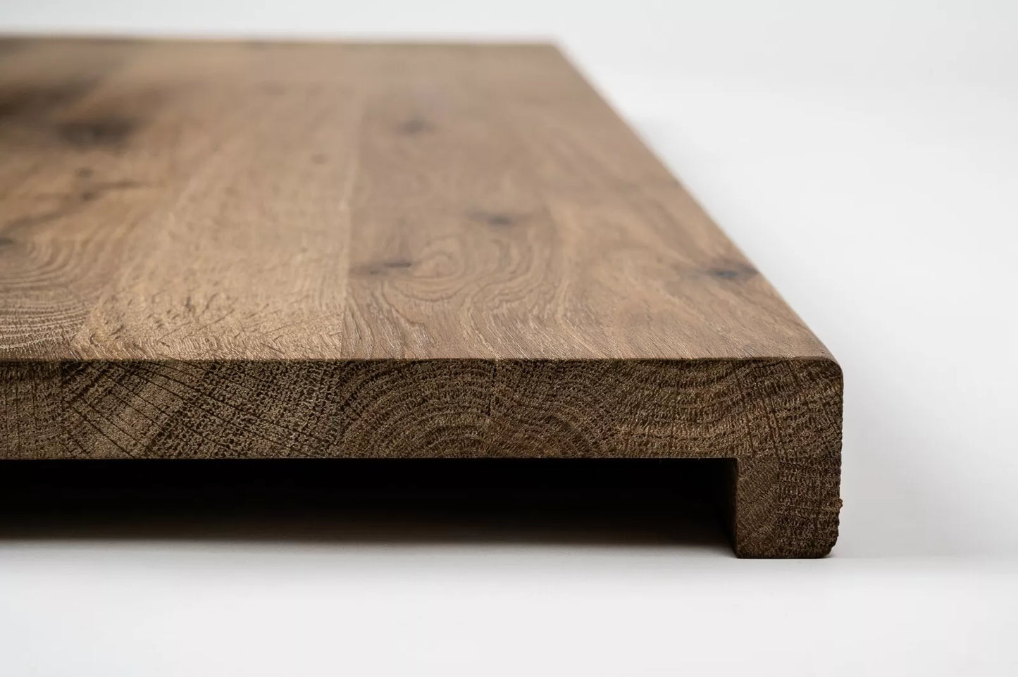 Trepju pakāpiens, palodze, Kūpināts Ozols, Rustic, pilnas lameles, 16 mm, eļļots ar cietā vaska eļļu tonī Dabīgi balts