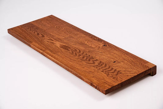 Trepju pakāpiens, palodze, Ozols Rustic, audzētas lameles, 20 mm, eļļots tonī Ķirsis