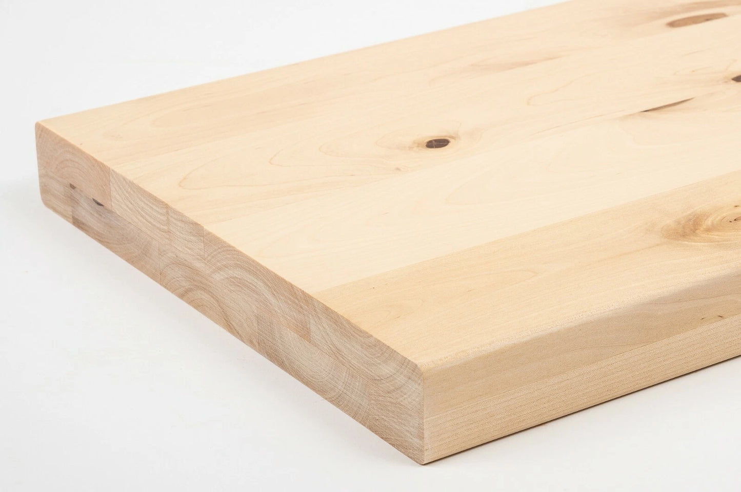 Plaukts, trepju pakāpiens, pretpakāpieni, palodze Bērzs Rustic, pilnas lameles,  40 mm, 2 slāņu, Eļļots ar cietā vaska eļļu, tonis Dabīgi balts