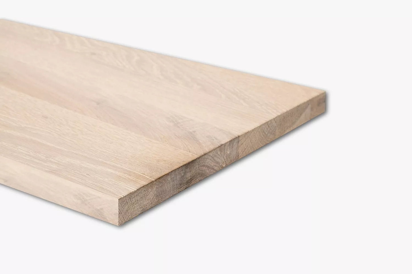 Shelf Stair tread Riser Windowsill Oak Rustic, full stave lamellas, 26 mm, White oil