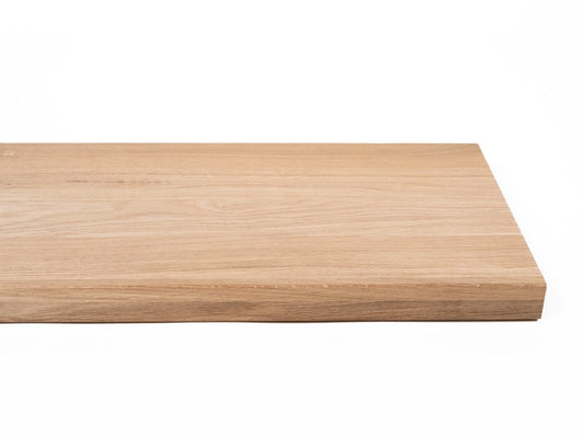 Stair tread Windowsill with overhang Oak A/B, full stave lamellas, 16 mm, Hard wax oil Natural white