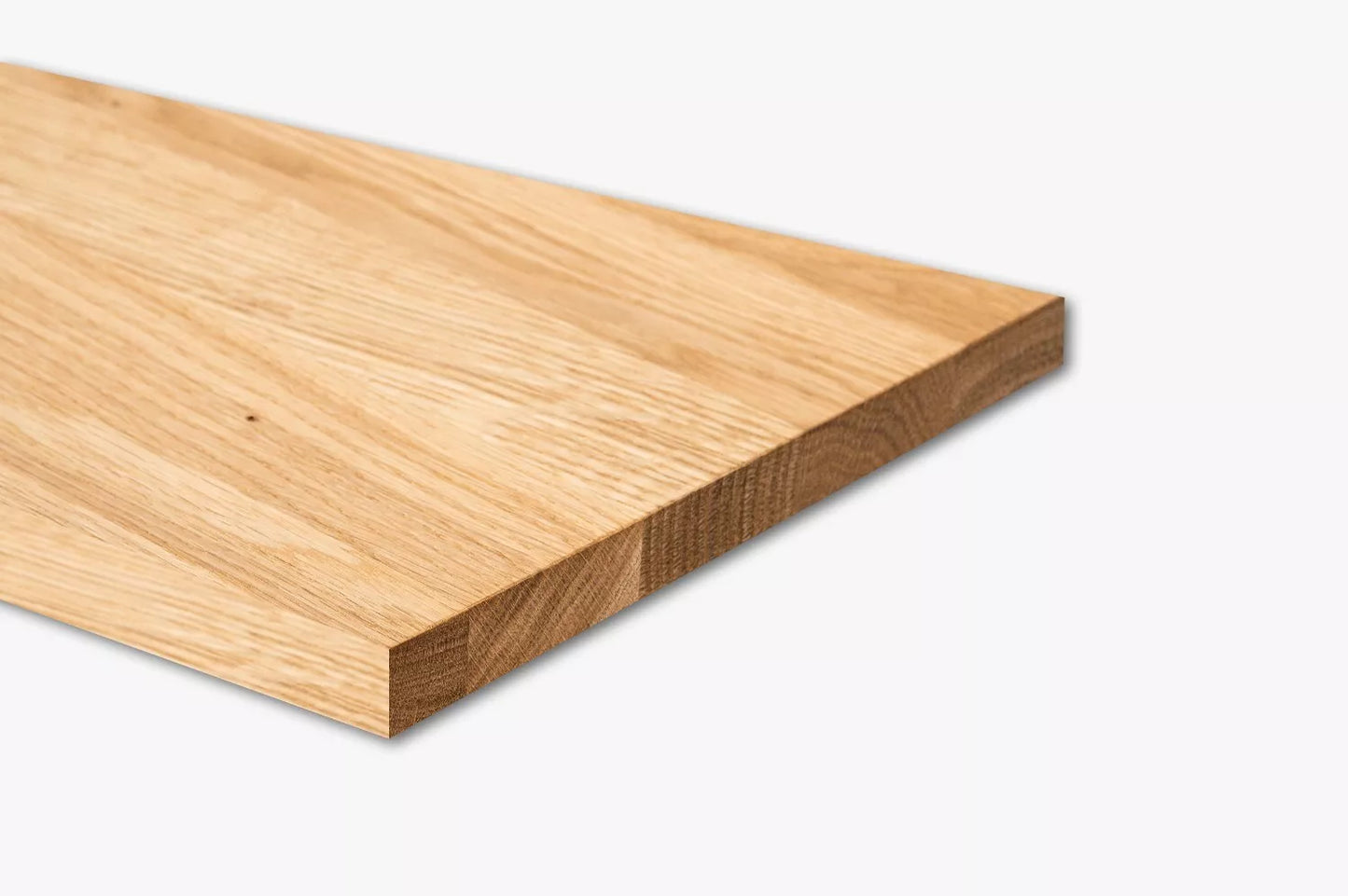 Shelf Stair tread Riser Windowsill Oak A/B, full stave lamellas, 16 mm, Hard wax oil Natural (colourless)