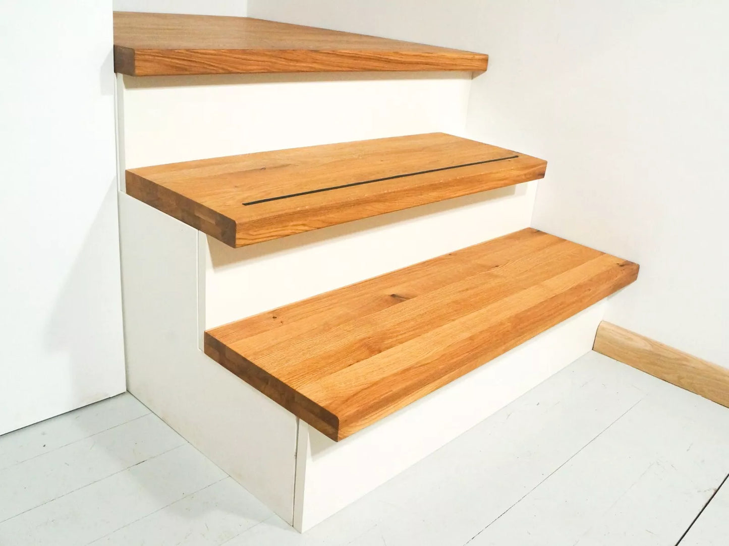 Trepju pakāpiens Ozols Rustic, pilnas lameles, 40 mm, 2-kārt, dabīgi eļļots, ar pretslīdes gumiju
