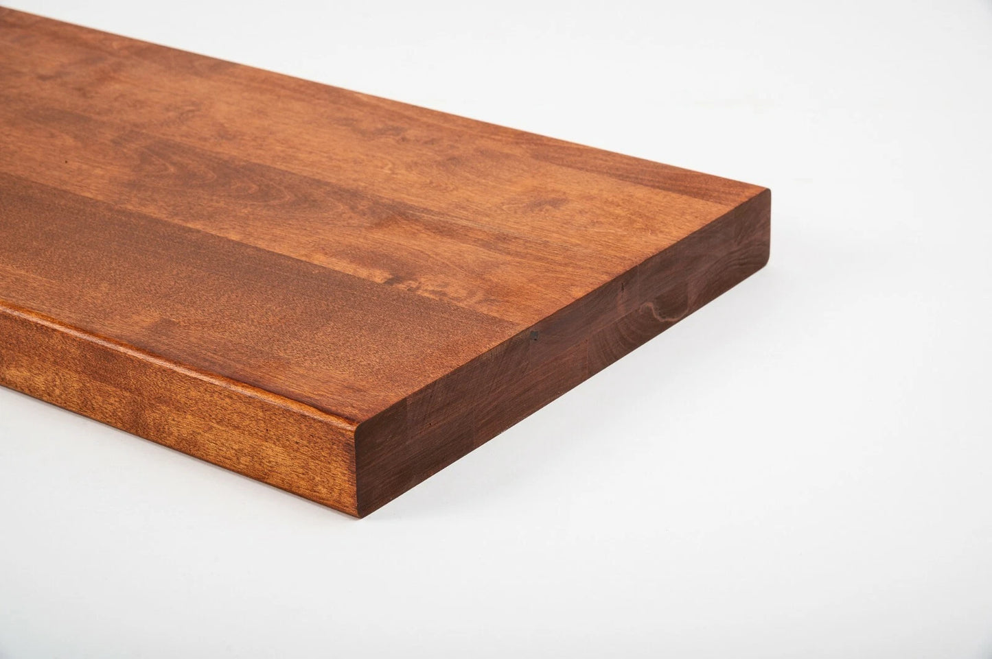 Plaukts, trepju pakāpiens, pretpakāpieni, palodze Bērzs A/B, pilnas lameles,  40 mm, 2 slāņu, Eļļots, tonis Ķirsis