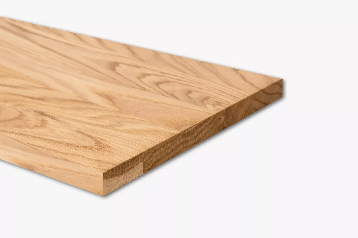 Shelf Stair tread Riser Windowsill Oak A/B, full stave lamellas, 16 mm, Matte lacquered