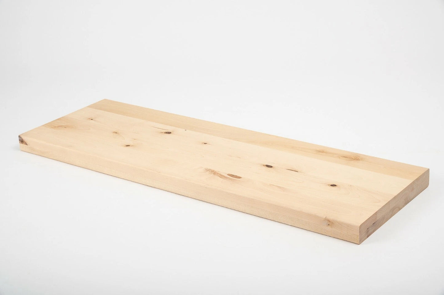 Plaukts, trepju pakāpiens, pretpakāpieni, palodze Bērzs Rustic, pilnas lameles,  40 mm, 2 slāņu, Eļļots ar cietā vaska eļļu, tonis Dabīgi balts