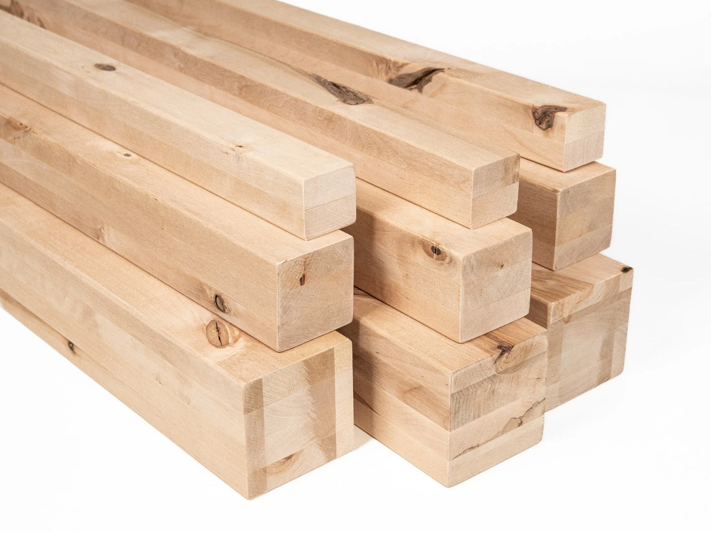 Līmētās bērza koka brusas Rustic 50x50 mm bez virsmas apstrādes