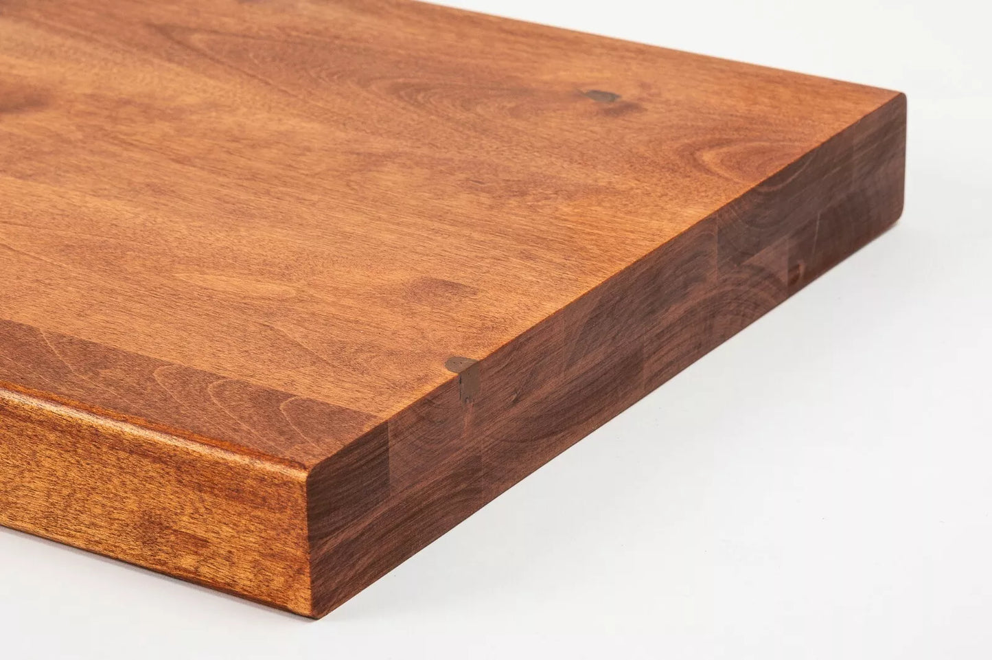 Plaukts, trepju pakāpiens, pretpakāpieni, palodze Bērzs Rustic, pilnas lameles,  40 mm, 2 slāņu, Eļļots, tonis Ķirsis