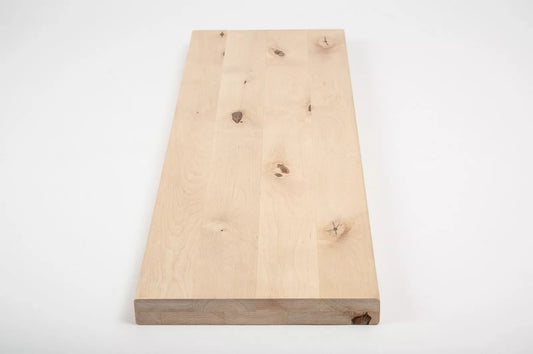 Plaukts, trepju pakāpiens, pretpakāpieni, palodze Bērzs Rustic, pilnas lameles,  40 mm, 2 slāņu, bez virsmas apstrādes