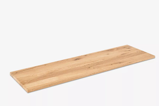 Plaukts, trepju pakāpiens, pretpakāpiens, palodze, Ozols Rustic, pilnas lameles, 20 mm, eļļots ar cietā vaska eļļu tonī Dabīgi balts