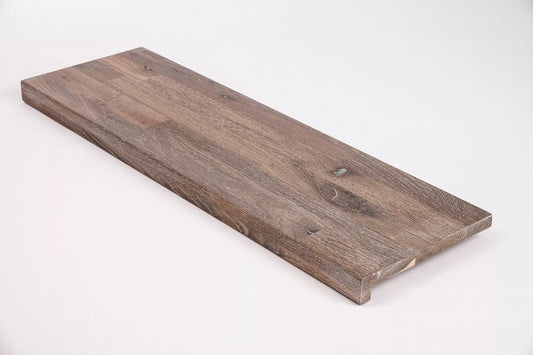 Trepju pakāpiens, palodze, Kūpināts Ozols, Rustic, audzētas lameles, 20 mm, Balti eļļots