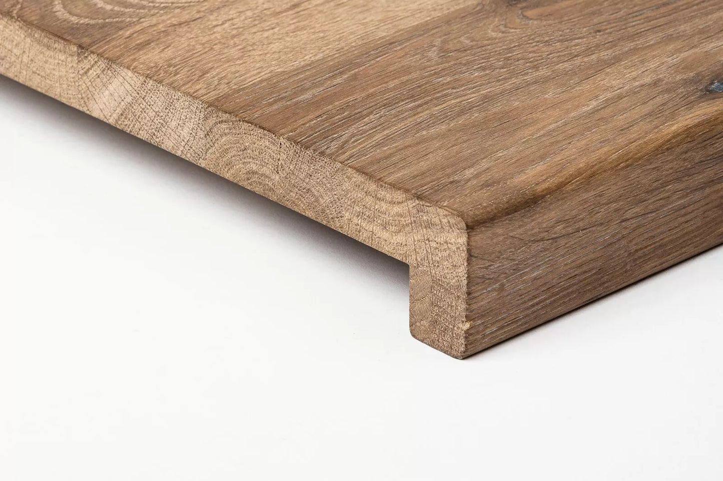 Trepju pakāpiens, palodze, Kūpināts Ozols, Rustic, pilnas lameles, 16 mm, eļļots ar cietā vaska eļļu tonī Dabīgi balts