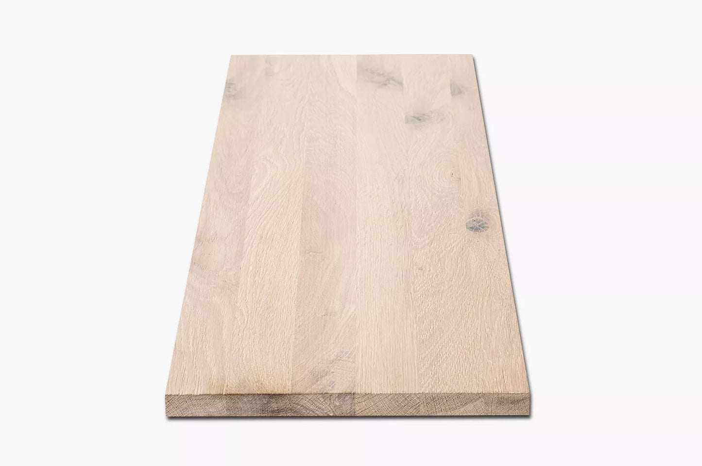 Shelf Stair tread Riser Windowsill Oak Rustic, full stave lamellas, 26 mm, White oil