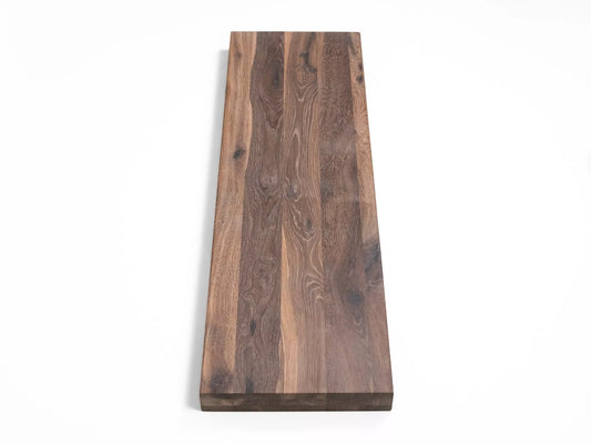 Shelf Stair tread Riser Windowsill Smoked Oak Rustic, full stave lamellas, 52 mm, 3-layer, White oil