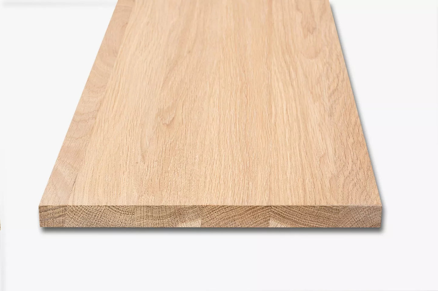 Shelf Stair tread Riser Windowsill Oak A/B, full stave lamellas, 20 mm, White oil