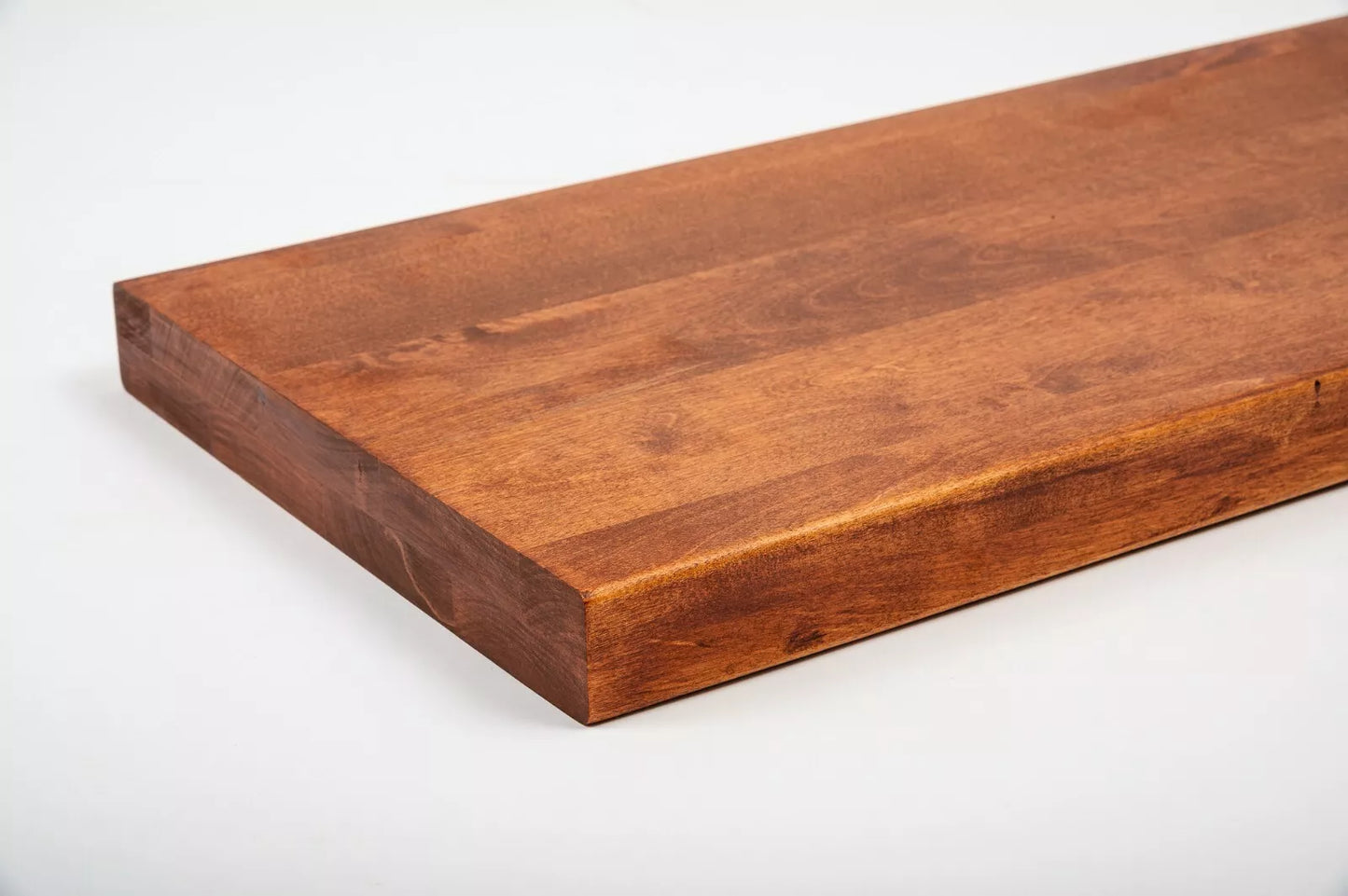 Plaukts, trepju pakāpiens, pretpakāpieni, palodze Bērzs A/B, pilnas lameles,  40 mm, 2 slāņu, Eļļots, tonis Ķirsis