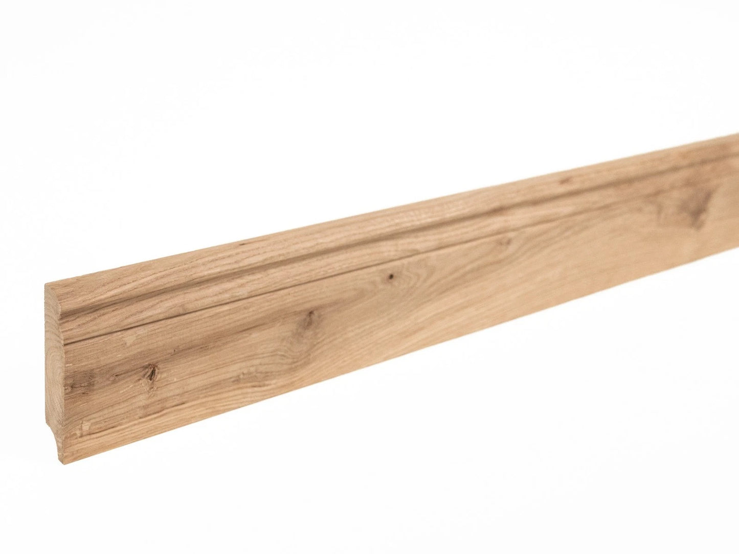 Solid Skirting Board Oak Rustic 20x90mm Hard wax oil Natural white 1,5-2,5m Hamburg Profile