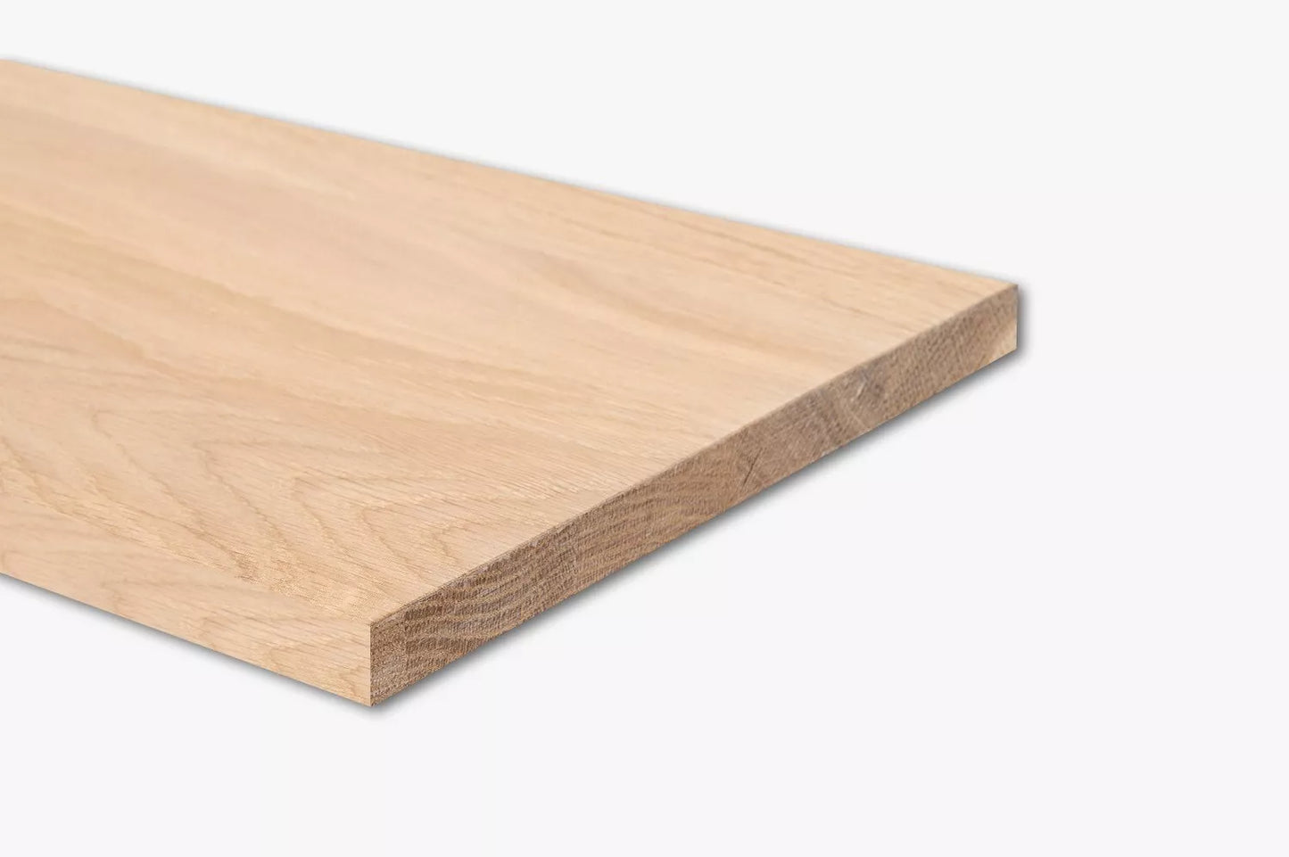Shelf Stair tread Riser Windowsill Oak A/B, full stave lamellas, 20 mm, White oil