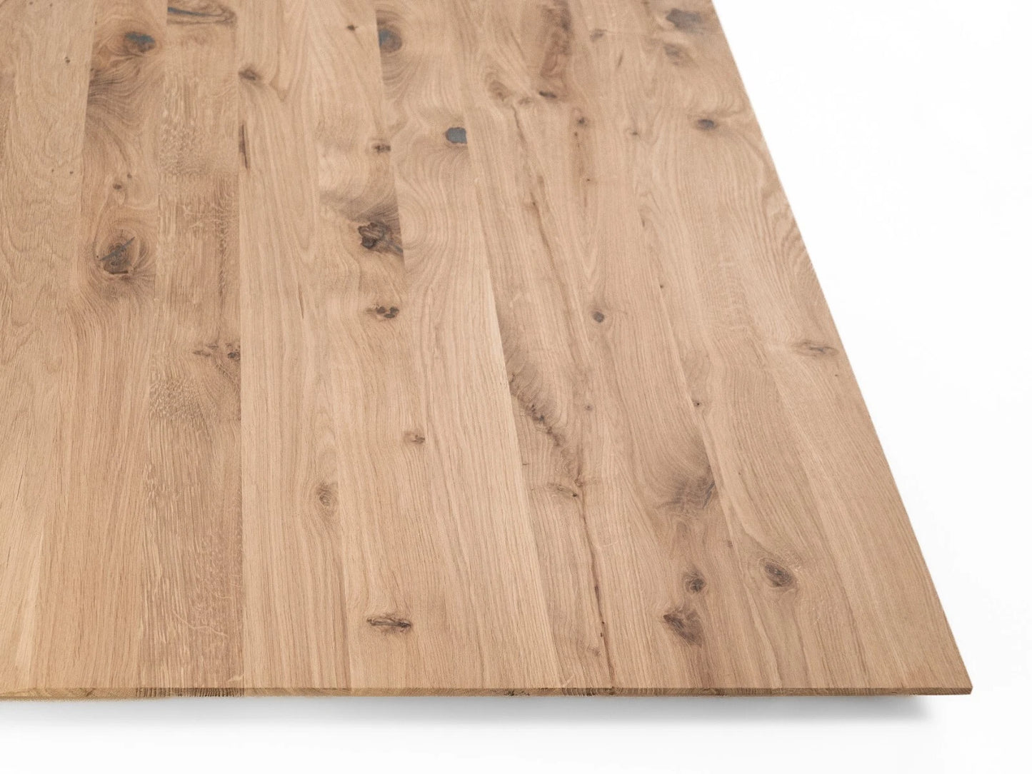 Taisnstūra virsma Ozols Rustic, pilnas lameles, 52 mm, 3-kārt, eļļots ar cietā vaska eļļu tonī Dabīgi balts