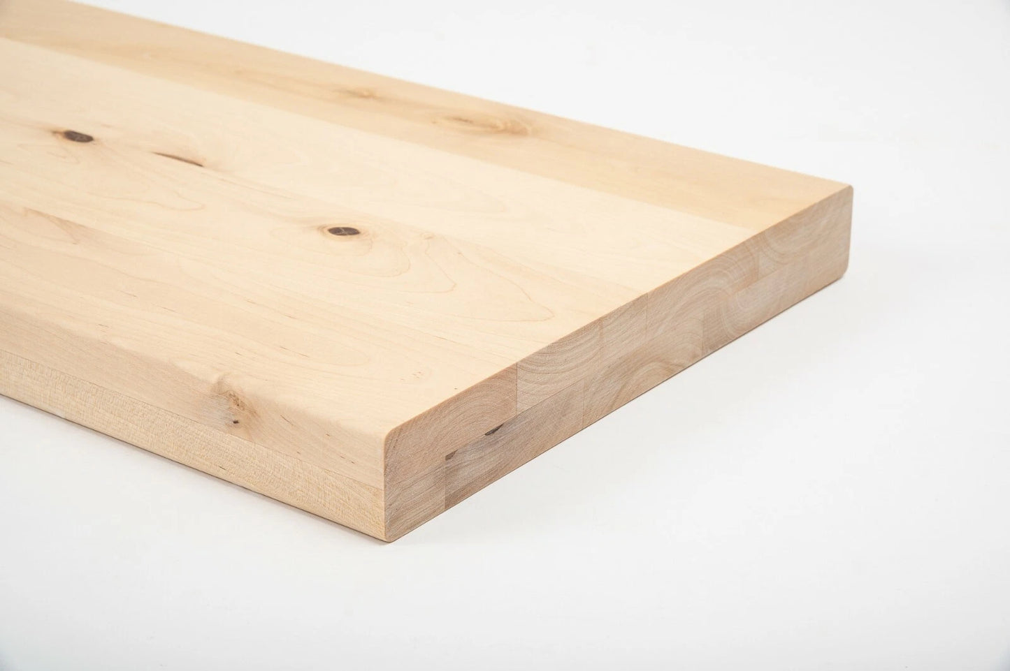 Plaukts, trepju pakāpiens, pretpakāpieni, palodze Bērzs Rustic, pilnas lameles,  40 mm, 2 slāņu, Eļļots ar cietā vaska eļļu, tonis Dabīgi balts