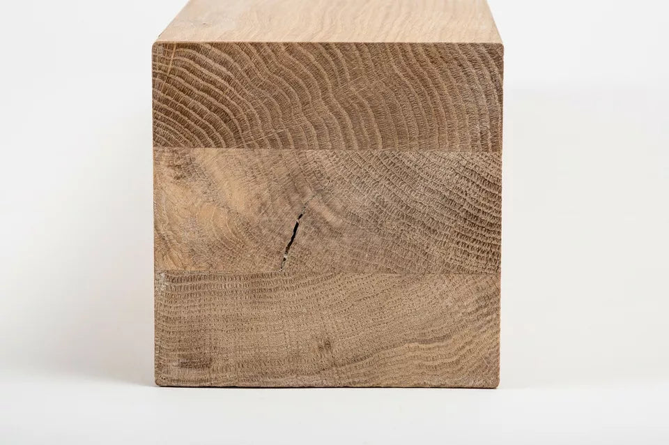 Līmētās ozola koka brusas Rustic 120x120 mm eļļots ar cietā vaska eļļu tonī Dabīgi balts