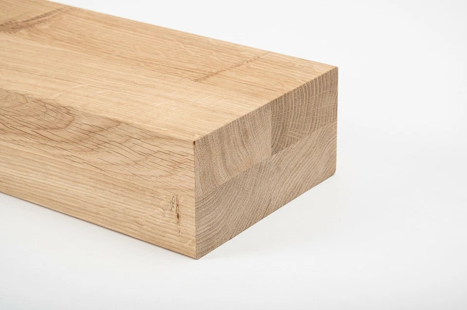 Līmētās ozola koka brusas Rustic 80x160 mm bez virsmas apstrādes