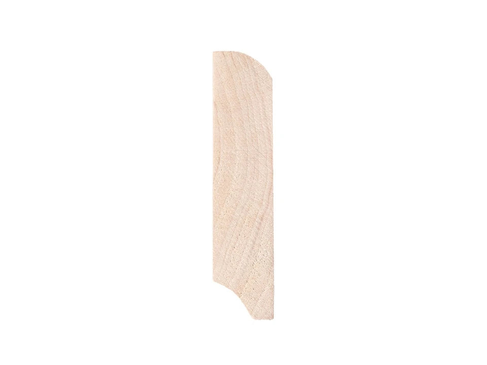 Grīdlīste Bērzs A/B 24x100mm eļļots ar cietā vaska eļļu tonī Dabīgi balts 2000 mm ar rādiusu 20mm
