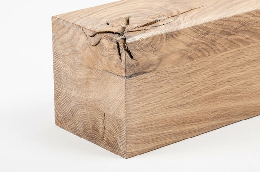 Līmētās ozola koka brusas Rustic 80x80 mm Balti eļļots