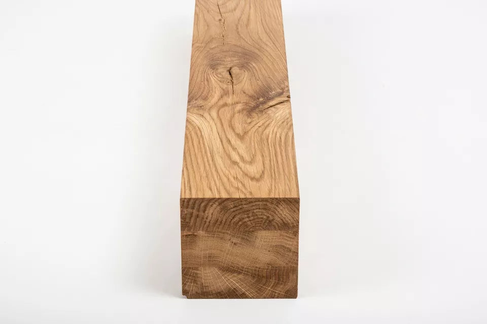 Līmētās ozola koka brusas Rustic 80x80 mm eļļots ar bezkrāsas cietā vaska eļļu