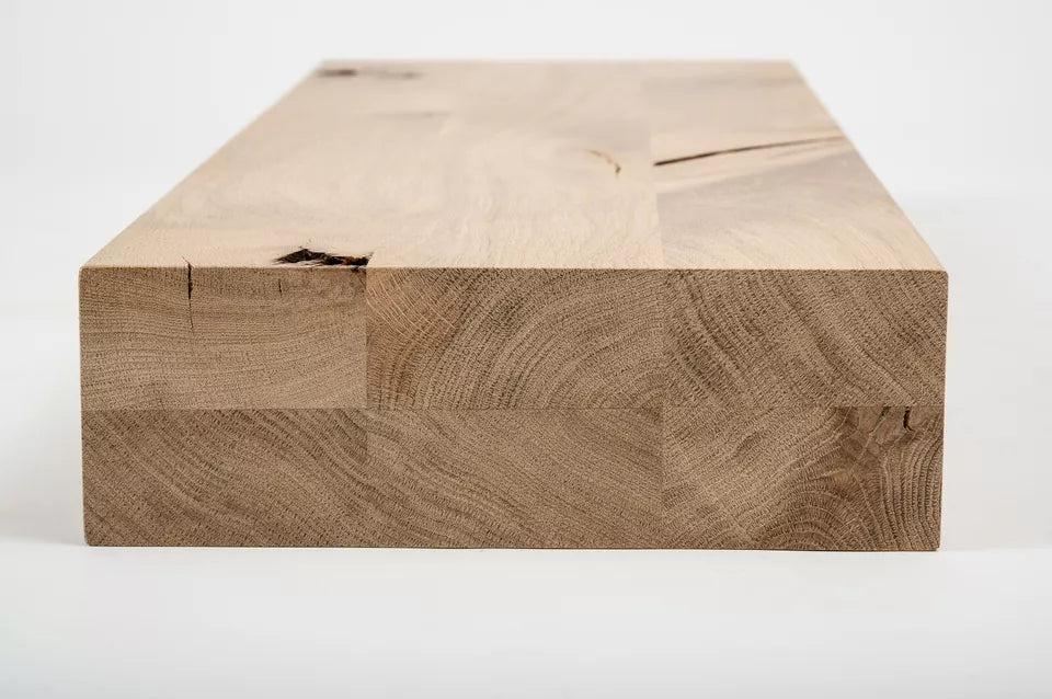 Līmētās ozola koka brusas Rustic 80x240 mm bez virsmas apstrādes