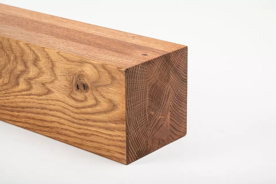 Līmētās ozola koka brusas Rustic 80x80 mm eļļots tonī Ķirsis