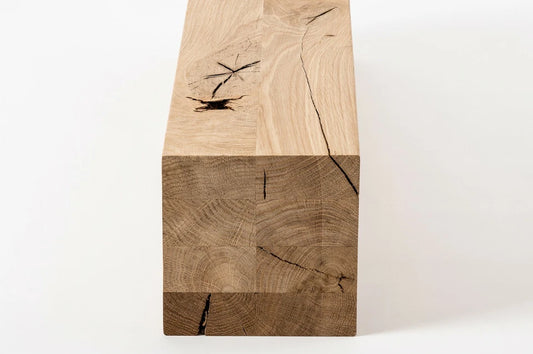 Līmētās ozola koka brusas Rustic 160x160 mm bez virsmas apstrādes