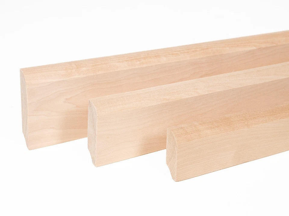 Grīdlīste Bērzs A/B 24x100mm eļļots ar cietā vaska eļļu tonī Dabīgi balts 2000 mm ar rādiusu 20mm