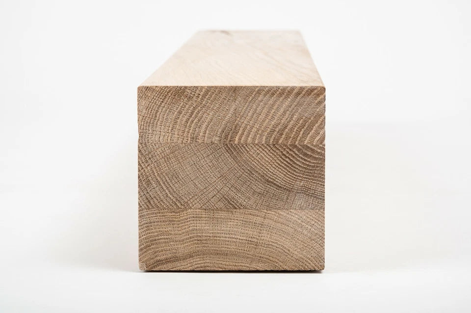 Līmētās ozola koka brusas Rustic 160x160 mm Balti eļļots