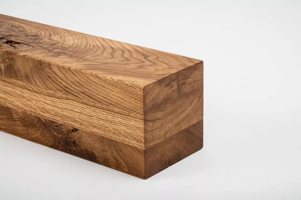 Līmētās ozola koka brusas Rustic 80x80 mm Dabīgi eļļots