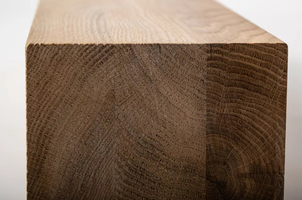 Līmētās ozola koka brusas Rustic 80x80 mm eļļots ar cietā vaska eļļu tonī Dabīgi balts