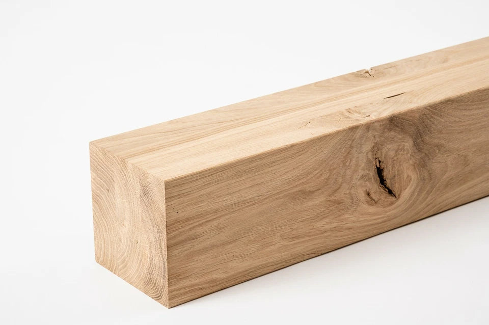 Līmētās ozola koka brusas Rustic 120x120 mm bez virsmas apstrādes