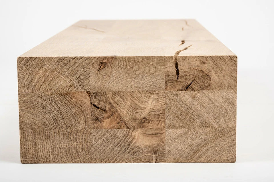 Līmētās ozola koka brusas Rustic 120x240 mm bez virsmas apstrādes