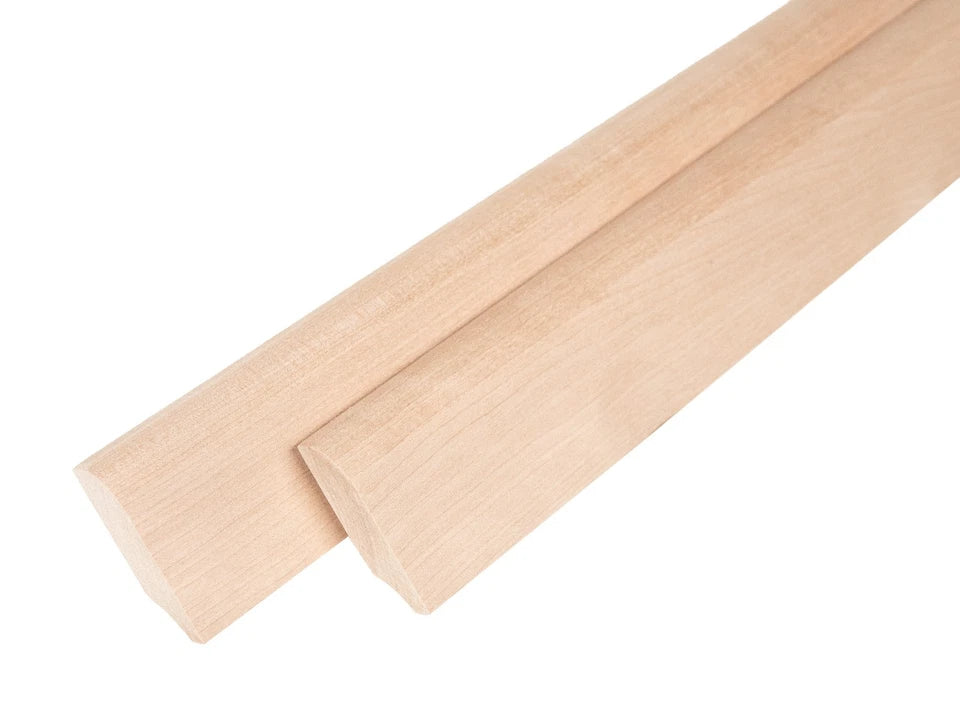 Grīdlīste Bērzs A/B 24x60mm eļļots ar cietā vaska eļļu tonī Dabīgi balts 2000 mm ar rādiusu 20mm