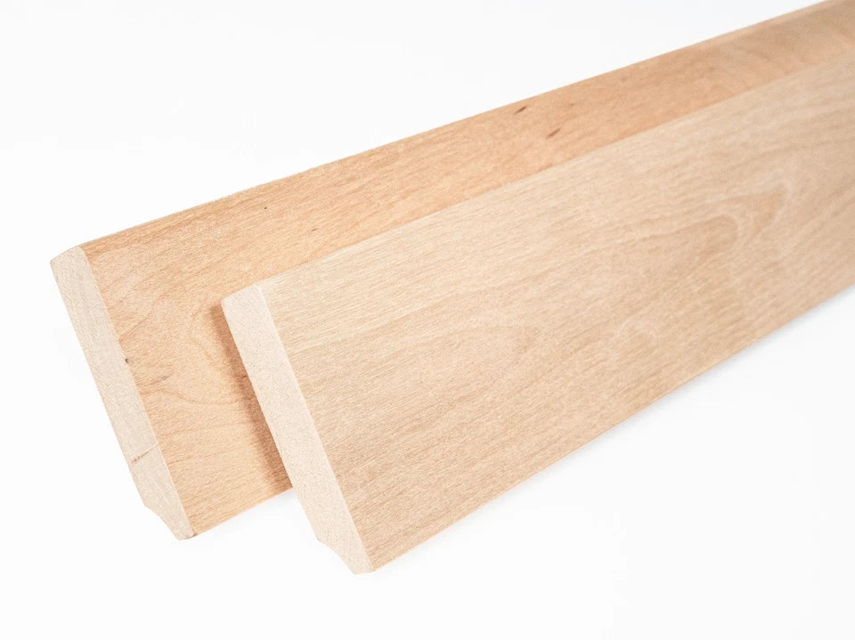 Grīdlīste Bērzs A/B 24x100mm eļļots ar cietā vaska eļļu tonī Dabīgi balts 2000 mm ar rādiusu 5mm