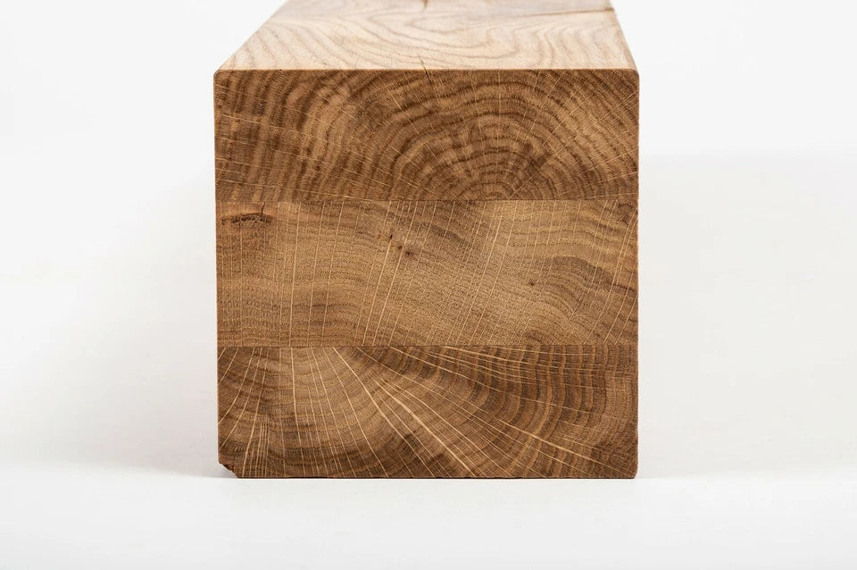 Līmētās ozola koka brusas Rustic 80x80 mm eļļots ar bezkrāsas cietā vaska eļļu