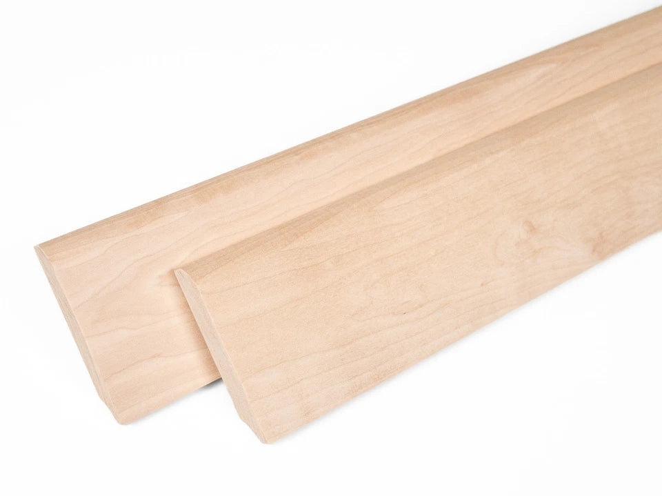 Grīdlīste Bērzs A/B 24x100mm eļļots ar cietā vaska eļļu tonī Dabīgi balts 2000 mm ar rādiusu 20mm