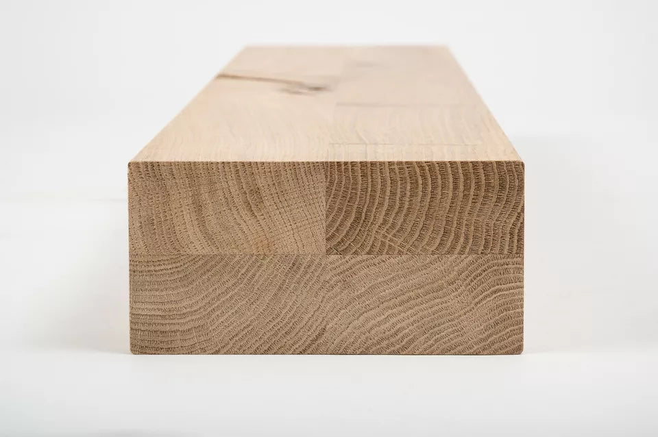 Līmētās ozola koka brusas Rustic 80x160 mm bez virsmas apstrādes